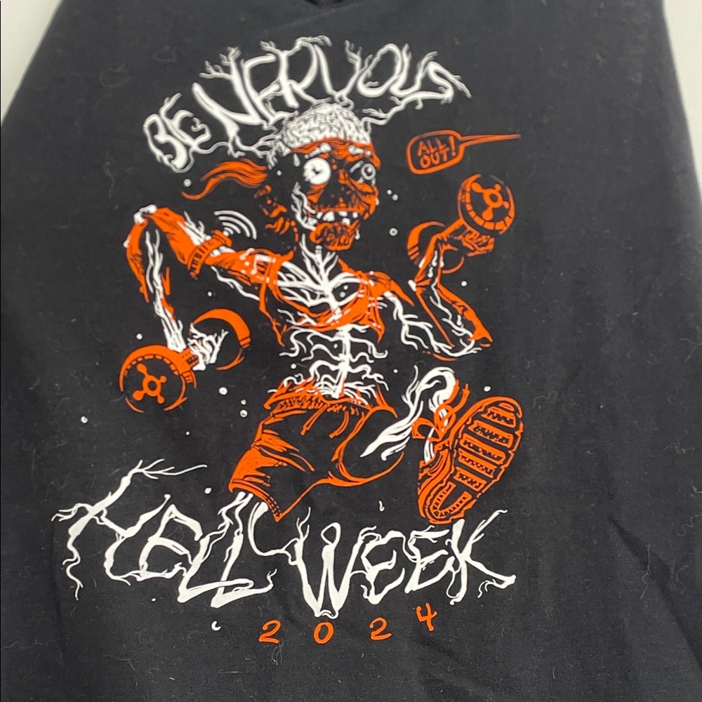 Orangetheory Black and Orange Graphic Tank Top Hell Week 2024